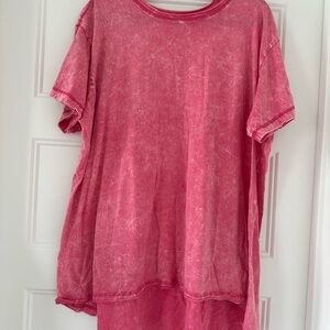 Zenana Outfitters Pink Oversized Boxy Tee